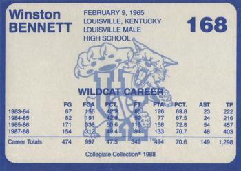 1988-89 Kentucky's Finest Collegiate Collection - Gold Edition Proofs #168 Winston Bennett Back