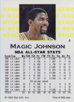 1994 Star Nova #4 Magic Johnson Back