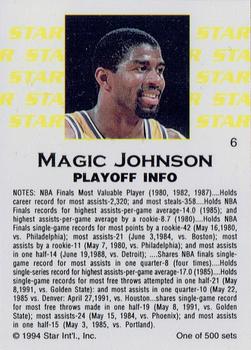 1994 Star Nova #6 Magic Johnson Back