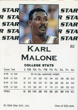 1994 Star Nova #82 Karl Malone Back