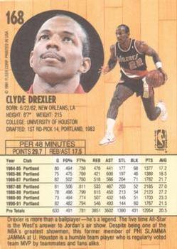 1991-92 Fleer - 3D Acrylic #168 Clyde Drexler Back