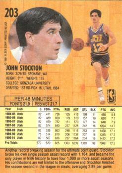1991-92 Fleer - 3D Acrylic #203 John Stockton Back