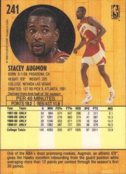 1991-92 Fleer - 3D Acrylic #241 Stacey Augmon Back