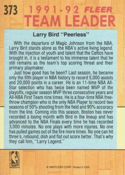 1991-92 Fleer - 3D Acrylic #373 Larry Bird Back