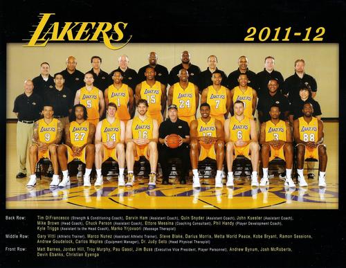 2011-12 Los Angeles Lakers Team Photos #NNO Los Angeles Lakers Front