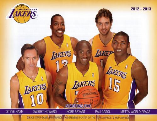 2012-13 Los Angeles Lakers Team Photos #NNO Los Angeles Lakers Starting Five Front