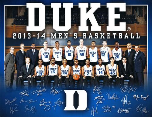 2013-14 Duke Blue Devils Team Photo #NNO Duke Blue Devils Front