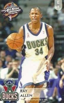 2000 Dunkin Bubblegum NBA All-Stars #E8 Ray Allen Front