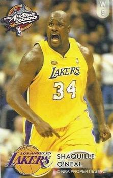 2000 Dunkin Bubblegum NBA All-Stars #W5 Shaquille O'Neal Front