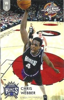 2000 Dunkin Bubblegum NBA All-Stars #W8 Chris Webber Front