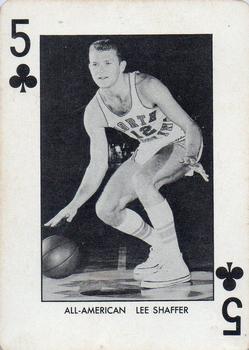 1973-74 North Carolina Tarheels Playing Cards #5♣ Lee Shaffer Front