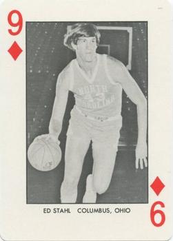 1973-74 North Carolina Tarheels Playing Cards #9♦ Ed Stahl Front