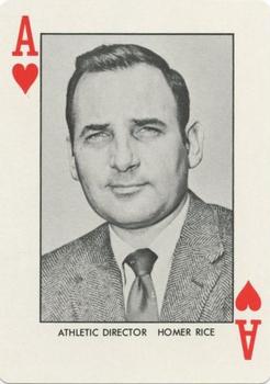 1973-74 North Carolina Tarheels Playing Cards #A♥ Homer Rice Front