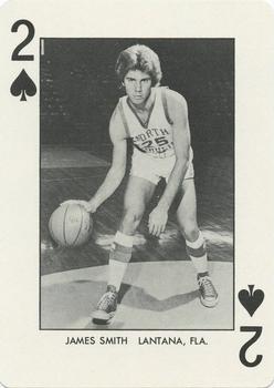 1973-74 North Carolina Tarheels Playing Cards #2♠ James Smith Front