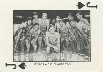 1973-74 North Carolina Tarheels Playing Cards #J♠ 1968-69 ACC Champs Front