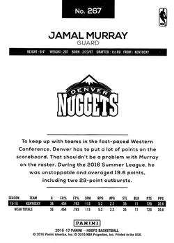 2016-17 Hoops #267 Jamal Murray Back
