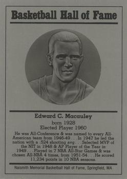 1986-02 Basketball Hall of Fame Metallic #NNO Edward C. Macauley Front