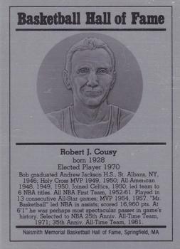 1986-02 Basketball Hall of Fame Metallic #NNO Bob Cousy Front