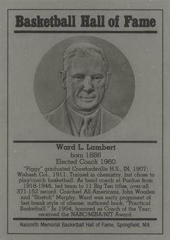 1986-02 Basketball Hall of Fame Metallic #NNO Ward L. Lambert Front