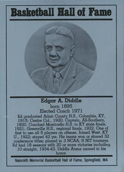 1986-02 Basketball Hall of Fame Metallic #NNO Ed Diddle Front