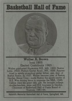1986-02 Basketball Hall of Fame Metallic #NNO Walter Brown Front