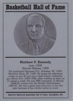 1986-02 Basketball Hall of Fame Metallic #NNO Matthew P. Kennedy Front