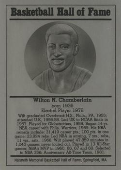 1986-02 Basketball Hall of Fame Metallic #NNO Wilt Chamberlain Front