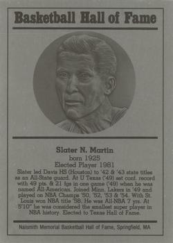 1986-02 Basketball Hall of Fame Metallic #NNO Slater Martin Front