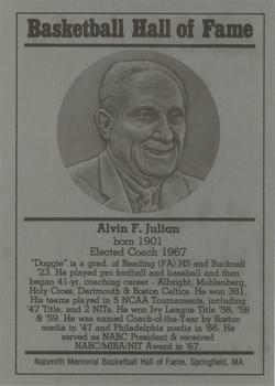 1986-02 Basketball Hall of Fame Metallic #NNO Alvin Julian Front