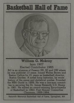 1986-02 Basketball Hall of Fame Metallic #NNO William Mokray Front