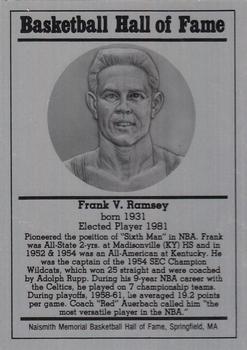 1986-02 Basketball Hall of Fame Metallic #NNO Frank Ramsey Front