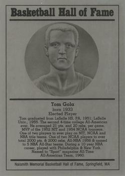 1986-02 Basketball Hall of Fame Metallic #NNO Tom Gola Front