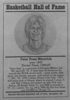 1986-02 Basketball Hall of Fame Metallic #NNO Pete Maravich Front