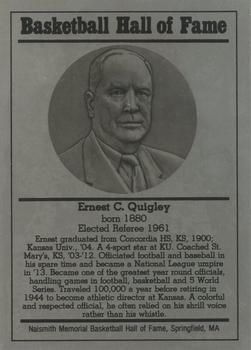 1986-02 Basketball Hall of Fame Metallic #NNO Ernest C. Quigley Front