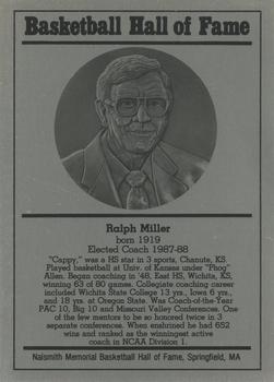 1986-02 Basketball Hall of Fame Metallic #NNO Ralph Miller Front
