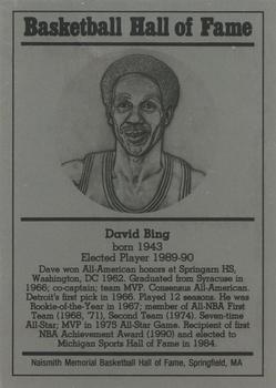 1986-02 Basketball Hall of Fame Metallic #NNO Dave Bing Front