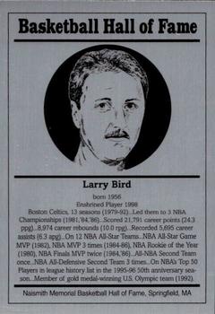 1986-02 Basketball Hall of Fame Metallic #NNO Larry Bird Front