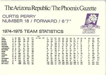 1992-93 Arizona Republic/Gazette Phoenix Suns 25th Anniversary #NNO Curtis Perry Back