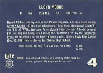 1982-83 Lite Beer Marquette Warriors #NNO Lloyd Moore Back