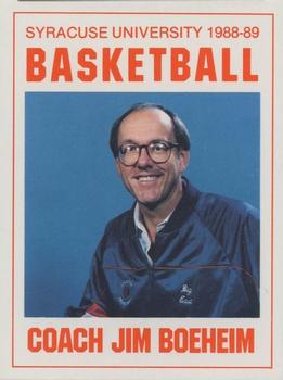 1988-89 Syracuse Orangemen #1 Jim Boeheim Front