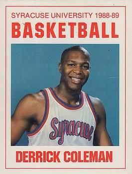 1988-89 Syracuse Orangemen #2 Derrick Coleman Front