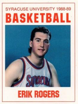 1988-89 Syracuse Orangemen #9 Erik Rogers Front