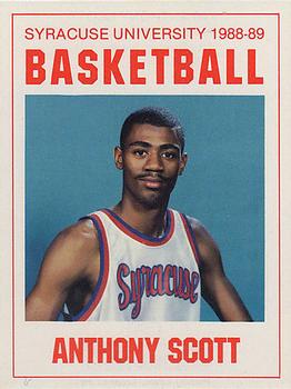 1988-89 Syracuse Orangemen #10 Anthony Scott Front