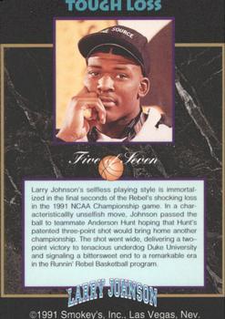 1991 Smokey's Sportscards Larry Johnson #5 Tough Loss Back