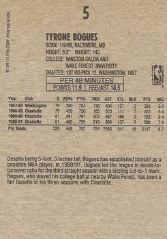1991-92 Fleer Wheaties #5 Tyrone Bogues Back