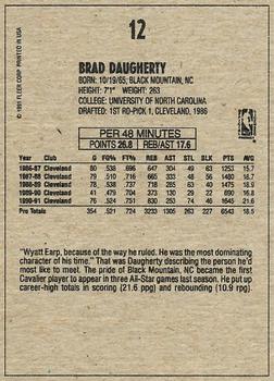 1991-92 Fleer Wheaties #12 Brad Daugherty Back