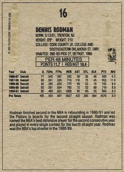 1991-92 Fleer Wheaties #16 Dennis Rodman Back