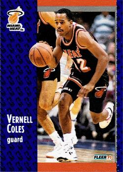 1991-92 Fleer Wheaties #18 Vernell Coles Front