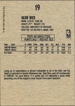 1991-92 Fleer Wheaties #19 Glen Rice Back