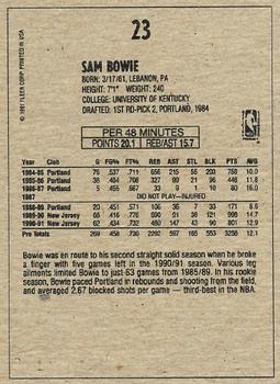 1991-92 Fleer Wheaties #23 Sam Bowie Back